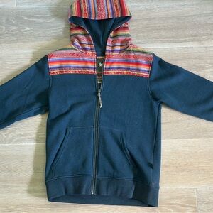 Howler Brothers Kids Jacket with Navy and Multicolor Stripes